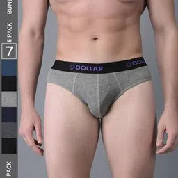 Pack of 7 Men Cotton Superior Snug Fit Solid Brief-image-4