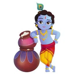 rangoli Lord Krishna Print Self-Adhesive Wall Sticker-picture-17