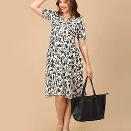 the mom store Women Floral Print Tiered Dress-picture-26