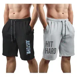 south city Pack of Men Regular Fit Typographic Print Shorts image 1