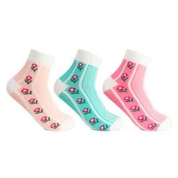 bonjour Women Pack of 3 Colourblock Ankle-Length Socks-picture-49