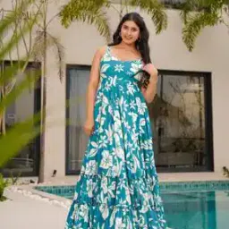 nyrika Women Floral Print Gown Dress-picture-25