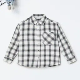 max Boys Checked Oversized Fit Shirt image 1