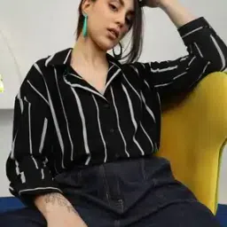 Women Stripes Shirt-image-9