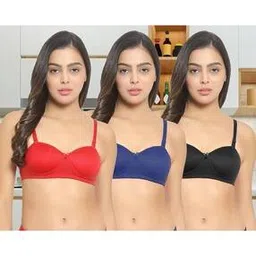 curvex Pack of 3 Women Non-Padded Bra with Adjustable Straps-picture-10