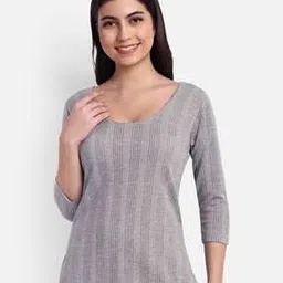 Women Stripes Thermal Vest-image-25