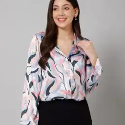 purys Women Leaf Print Relaxed Fit Shirt-picture-50