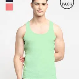 friskers Pack of 3 Solid Crew-Neck Vests-picture-24