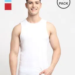 friskers Pack of 3 Solid Crew-Neck Vests-picture-21