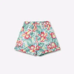 nauti nati Floral Print Shorts with Elasticated Waist-picture-24