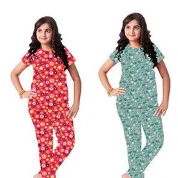 boost baby Pack of 2 Girls Printed Pants & Top Set-picture-46