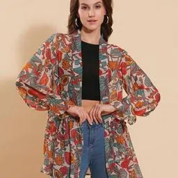 murcia Women Floral Print Relaxed Fit Shrug-picture-44
