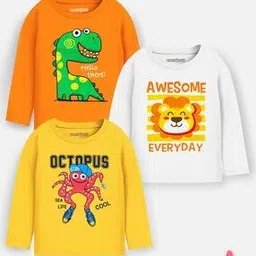 trampoline Pack of 3 Printed Crew-Neck T-shirts-picture-19