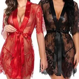cumsin Pack of 2 Lace Babydoll & Panties-picture-22