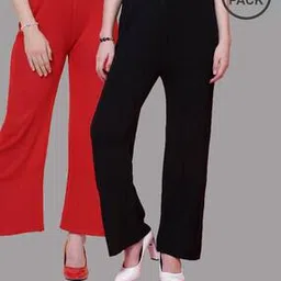 clora creation Pack of 2 Women Palazzos with Elasticated Waist-picture-15