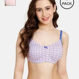 rosaline Grove Double Layered Non-Wired Non-Padded 3/4th Coverage T-Shirt Bra (Pack of 2)-picture-47