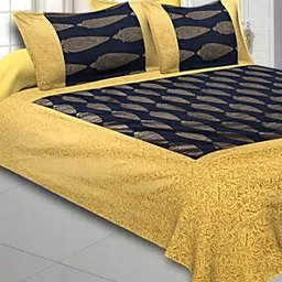 jaipur fabric King Size Cotton Bedsheet with 2 Pillow Covers-picture-52