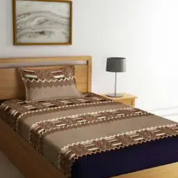 arrabi Printed Single Bedsheet with Pillow Cover-picture-11