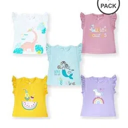 pixie n prince Pack of 5 Printed Round-Neck T-Shirt-picture-52