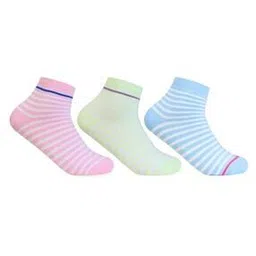 bonjour Pack of 3 Women Striped Ankle-Length Socks-picture-26