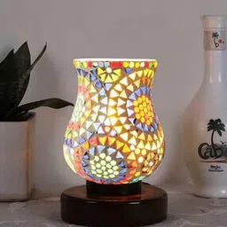 devansh Mosaic Table Lamp with Shade & Wooden Base-picture-34
