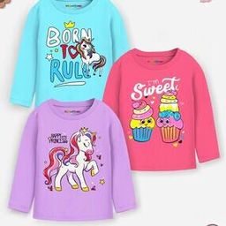 trampoline Pack of 3 Cartoon Print T-shirts-picture-38