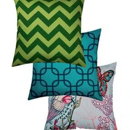 sej by nisha gupta Set of 3 Printed Cushion Covers 16" x 16"-picture-38