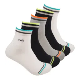 one8 Men Stripes Ankle-Length Socks image 1