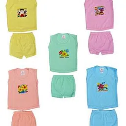 boost baby Infants Pack of 5 Printed T-Shirt & Shorts Set-picture-35