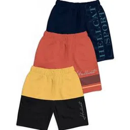 hellcat Pack of 3 Colourblock Bermuda Shorts with Elasticated Waist-picture-47