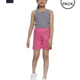 pixie n prince Girls Pack of 2 Printed Shorts  image 1