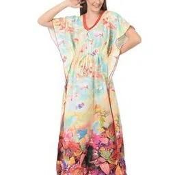 noty Floral Print V-Neck Kaftan-picture-18