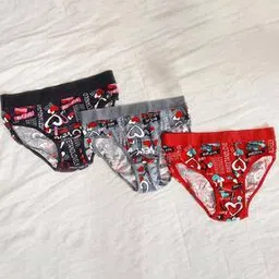 Pack Of 3 Women Graphic Print Hipsters with Elasticated Waist-image-76