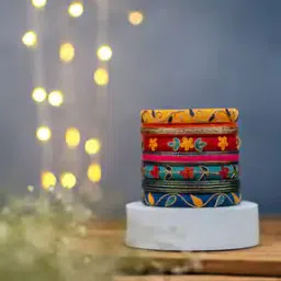 taasha craft Pack of 7 Women Slip-On Bangles-picture-36