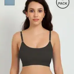 fashion comfortz Girls Pack of 2 Ribbed T-Shirt Bras-picture-10