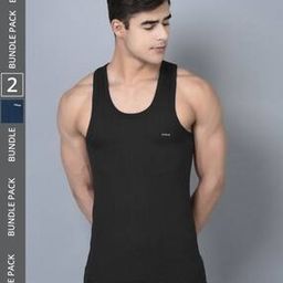 dollar bigboss Pack of 2 Men Solid Combed Cotton Shrinkless Vest-picture-19