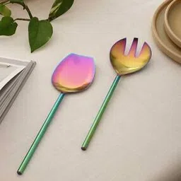 vareesha Set of 2 Rainbow Stainless Steel Serving Spoons-picture-33