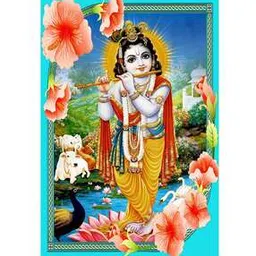 rangoli Krishna Print Self-Adhesive Wall Sticker-picture-26