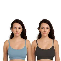 fashion comfortz Pack of 2 Girls Ribbed Full-Coverage T-Shirt Bralettes-picture-38