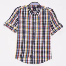 allen solly Boys Checks Slim Fit Shirt-picture-12