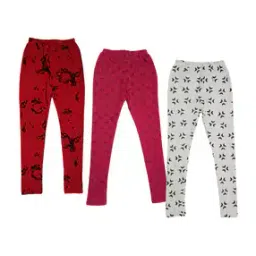 indiweaves Pack of 3 Printed Full Length Leggings-picture-18