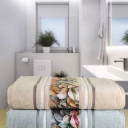 rangoli Cotton Oriental Set of 2 Bath Towel image 1