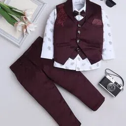 fourfolds Boys 4-Piece Woven Suit Set-picture-15