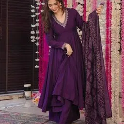 nyrika Women Embellished Anarkali Kurta Suit Set-picture-20