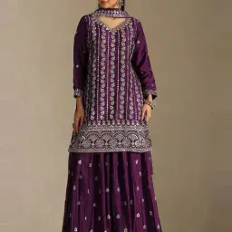 soch Women Embroidered Straight Kurta Suit Set image 1