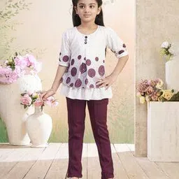 aarika girls ethnic Girls Printed Top & Pants Set-picture-24