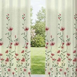 urban space Set of 2 Floral Print Window Curtains with Eyelets Header-picture-9