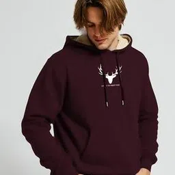 supa dupa Men Graphic Print Regular Fit Hoodie with Kangaroo Pocket-picture-38