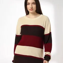 teamspirit Women Colourblock Relaxed Fit Pullover-picture-16