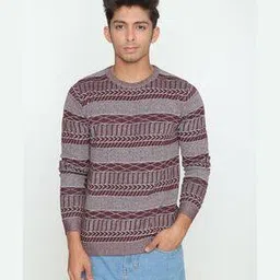 pure knits Men Flat Knit Regular Fit Round Neck T-Shirt-picture-21